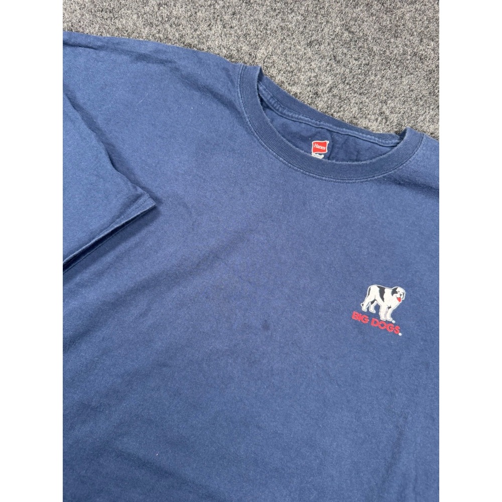 Big Dogs Pole Dance Fishing T-Shirt Mens 5XL Navy Blue Funny Graphic Tee